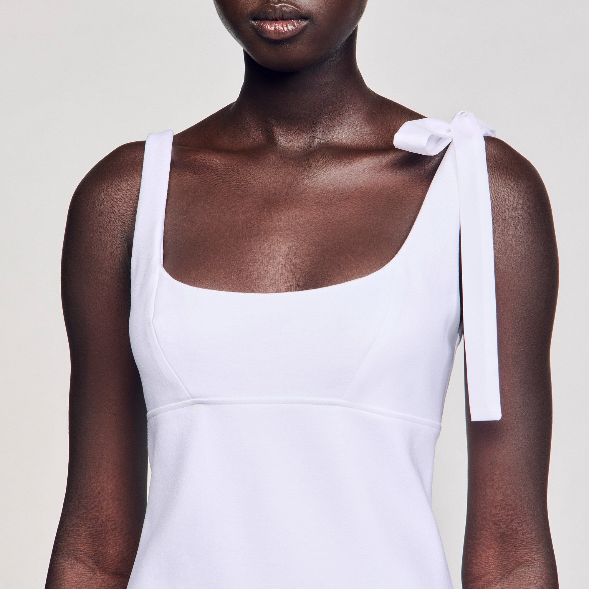 Dual-material mini dress White Sandro Women