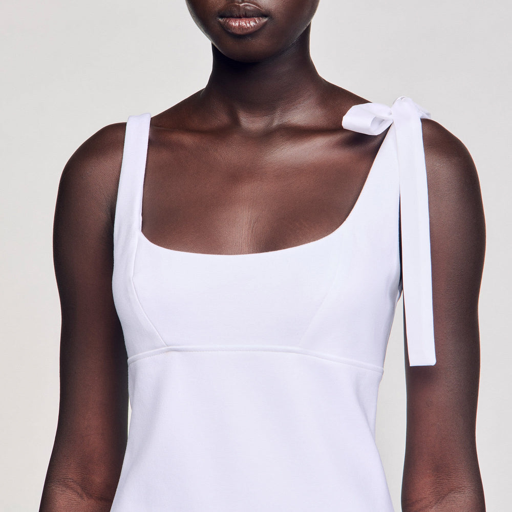 Dual-material mini dress White Sandro Women