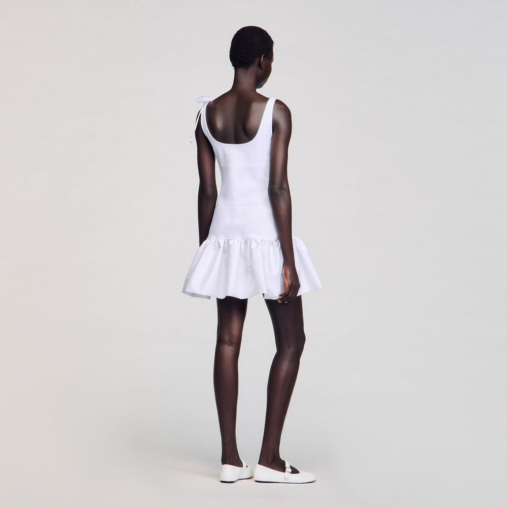 Dual-material mini dress White Sandro Women