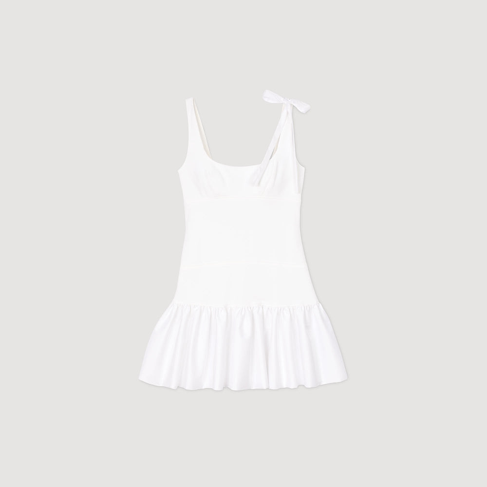 Dual-material mini dress White Sandro Women
