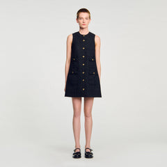 Mini tweed dress Black Sandro Women