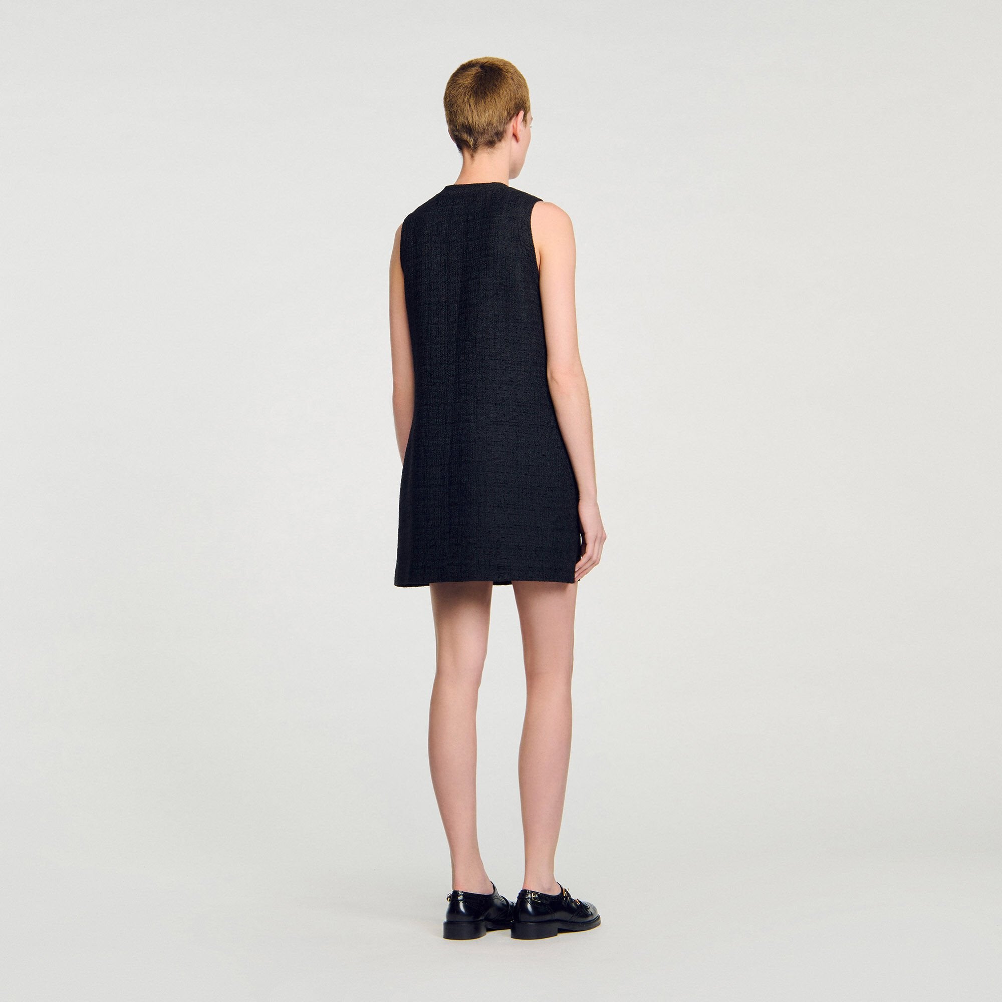 Mini tweed dress Black Sandro Women