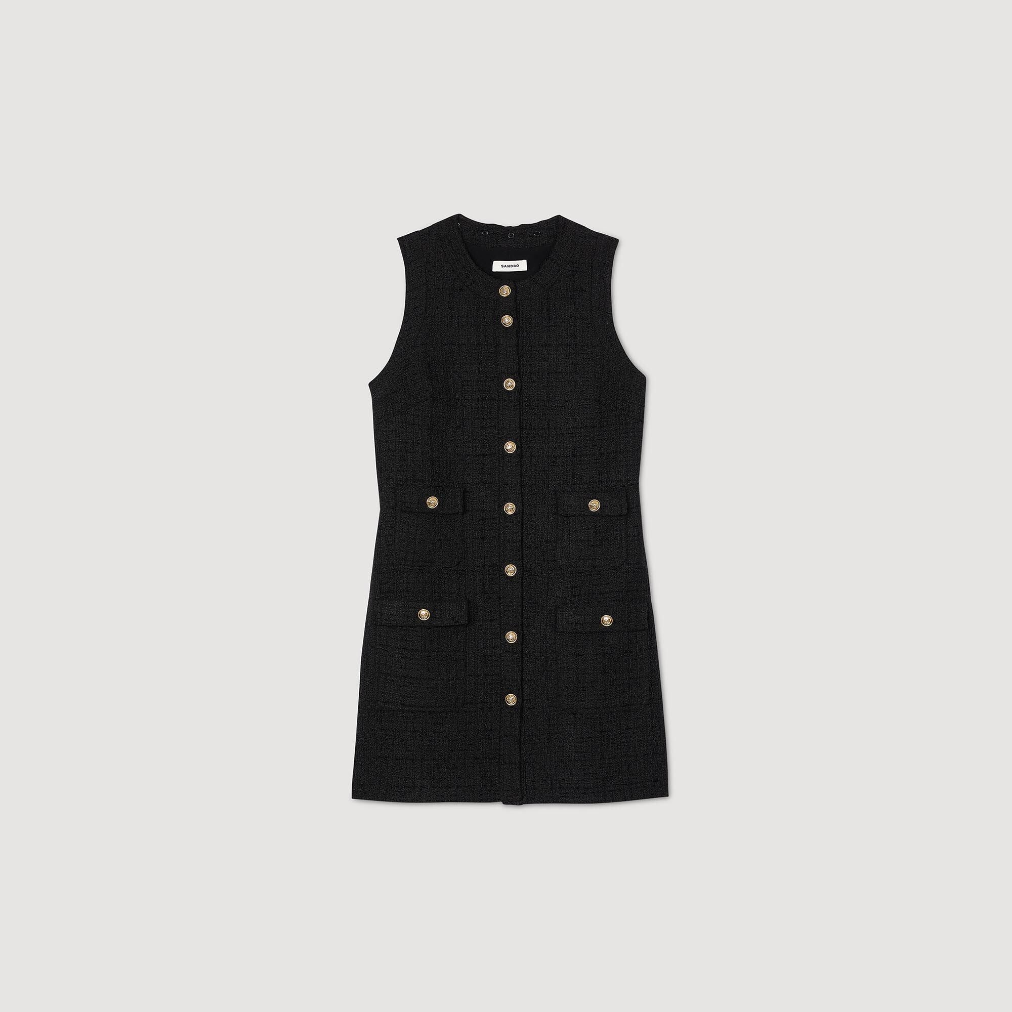 Mini tweed dress Black Sandro Women