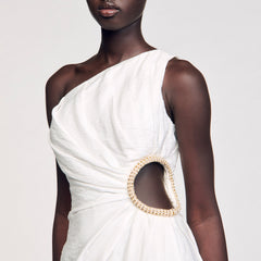 Mini asymmetrical dress White Sandro Women