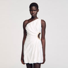 Mini asymmetrical dress White Sandro Women