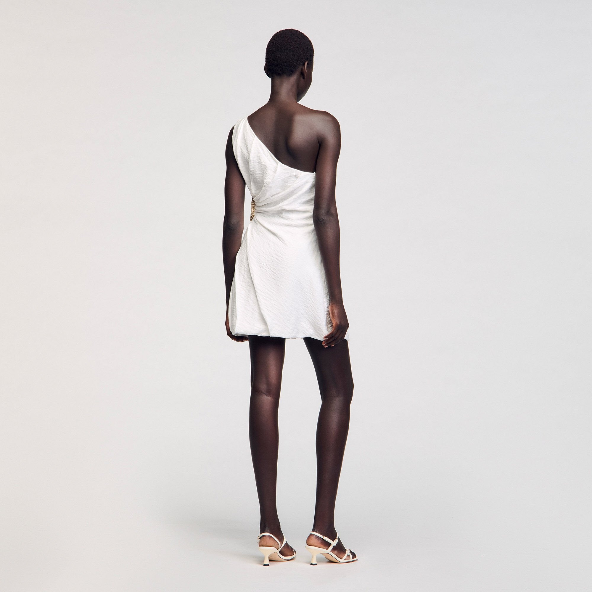 Mini asymmetrical dress White Sandro Women