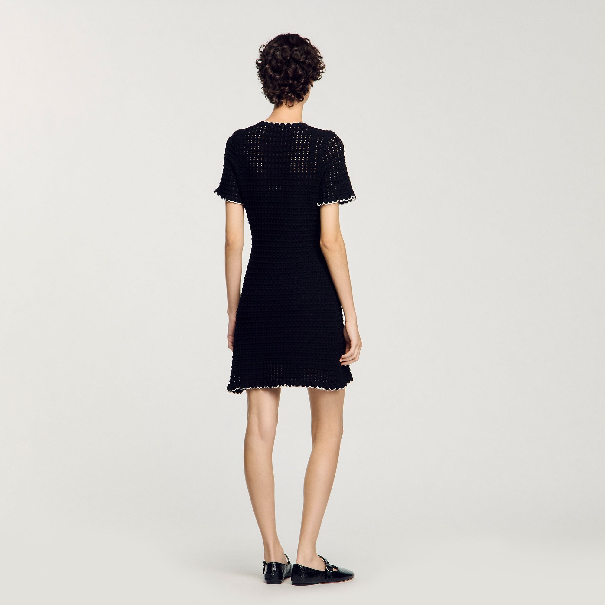 Mini knit dress Black Sandro Women