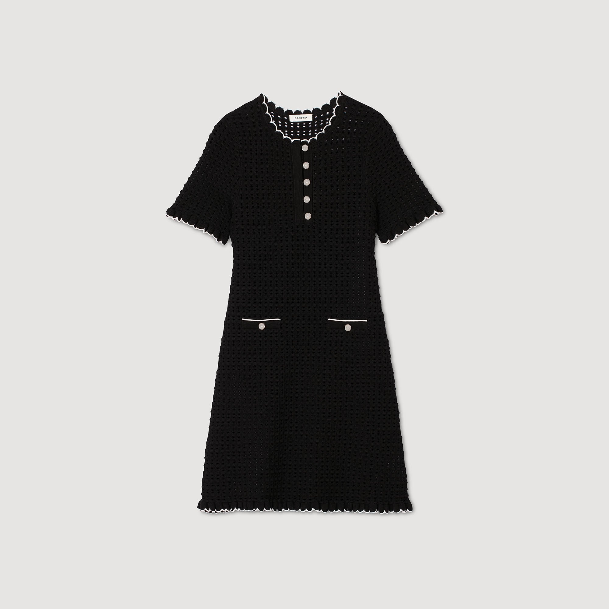 Mini knit dress Black Sandro Women