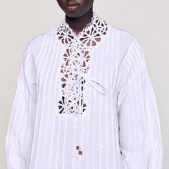 Mini dress with lace detail White Sandro Women