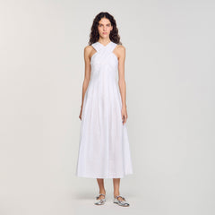 Wrap maxi dress White Sandro Women