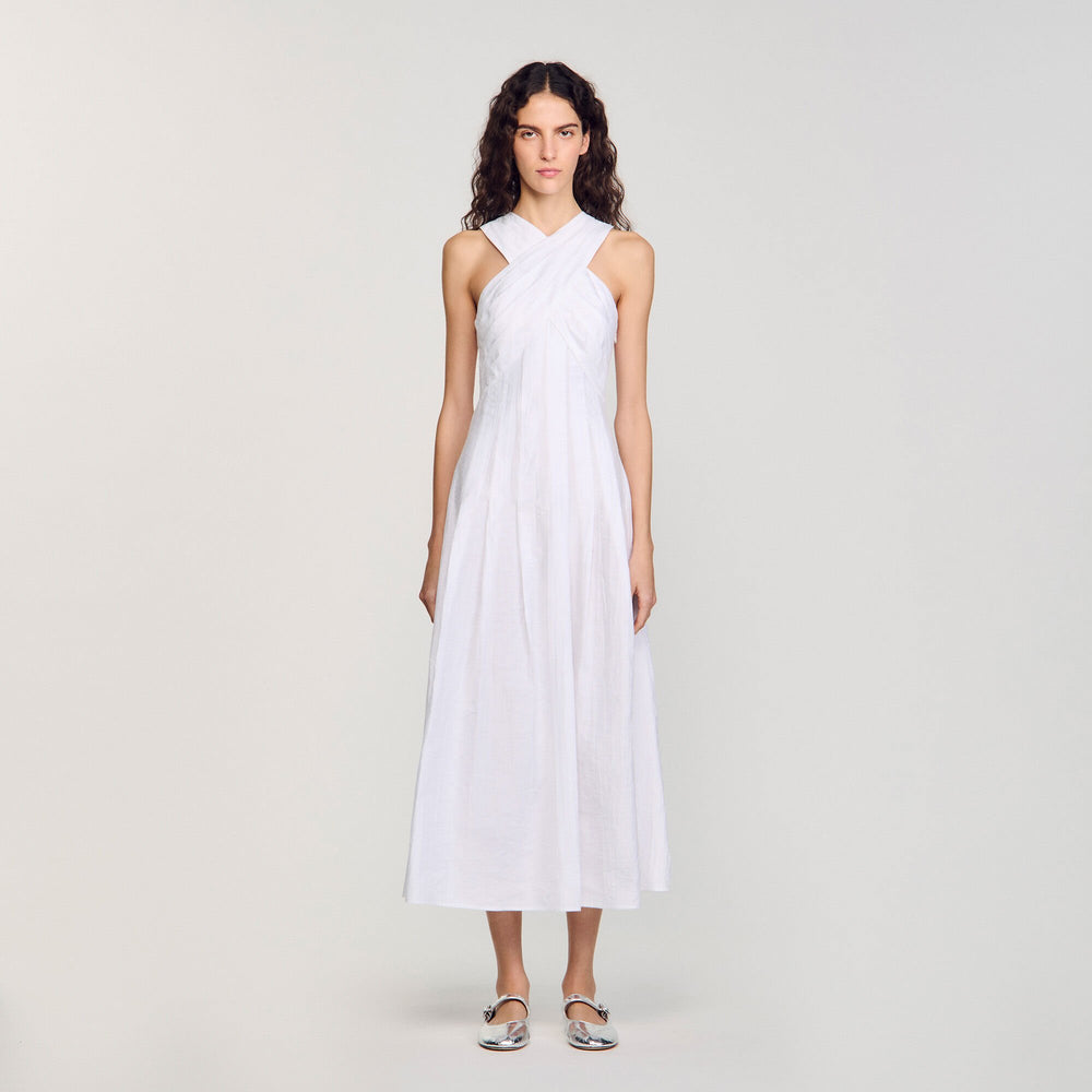 Wrap maxi dress White Sandro Women