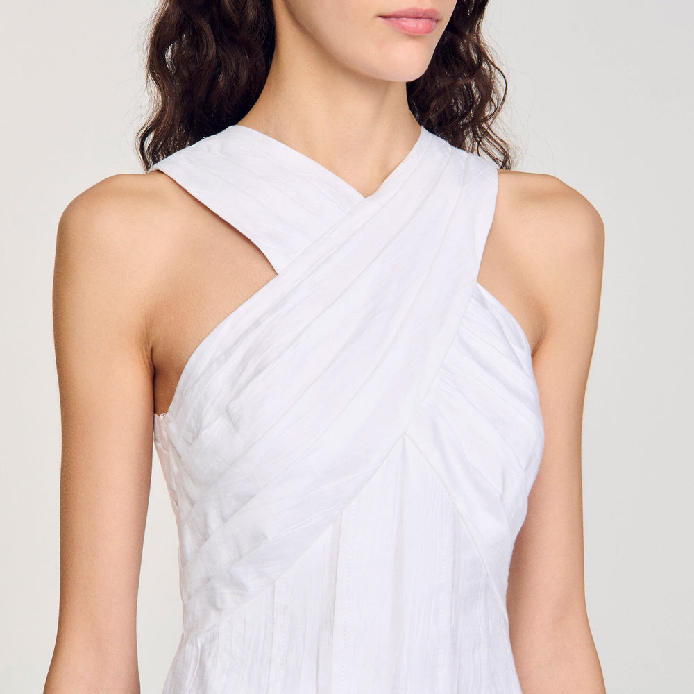 Wrap maxi dress White Sandro Women