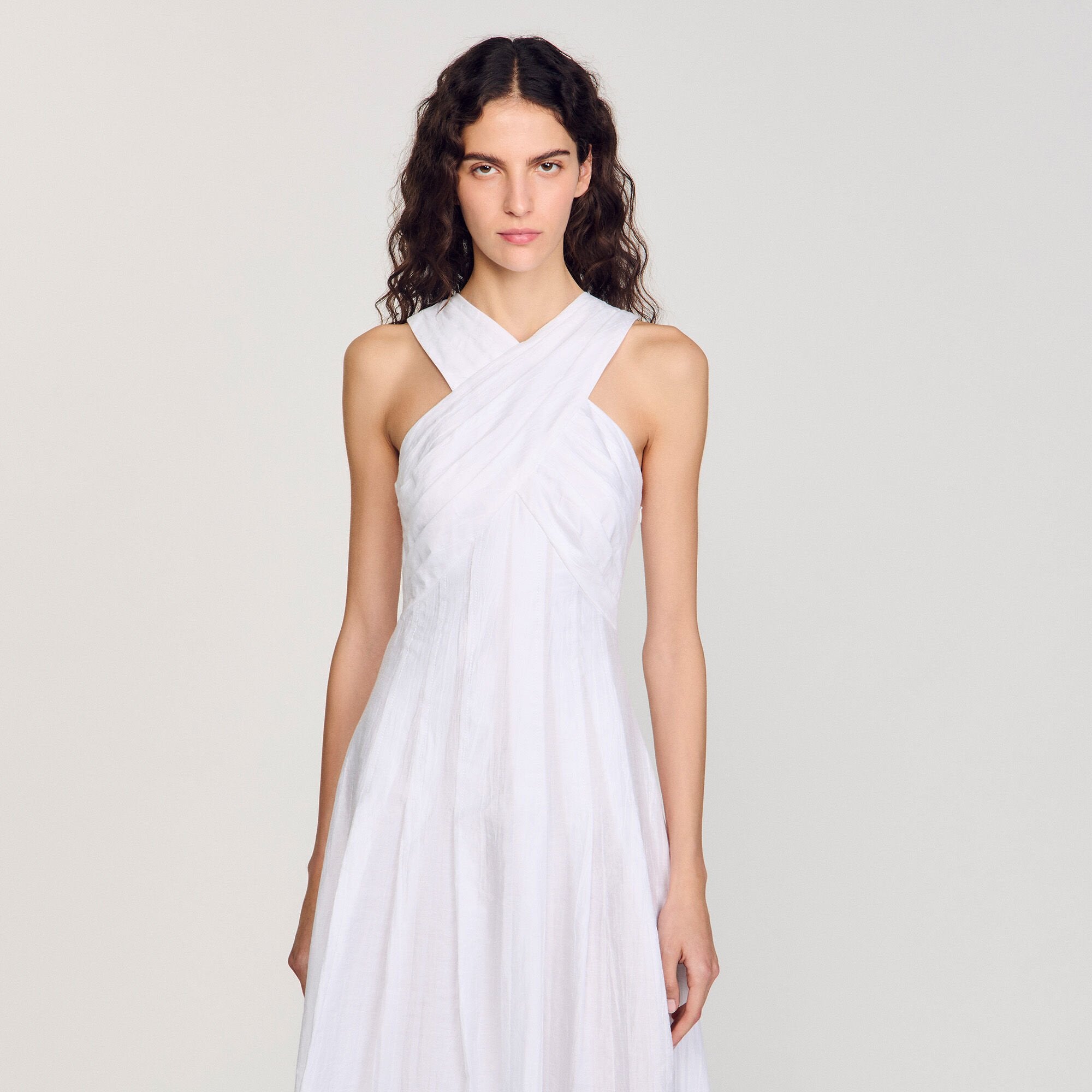 Wrap maxi dress White Sandro Women