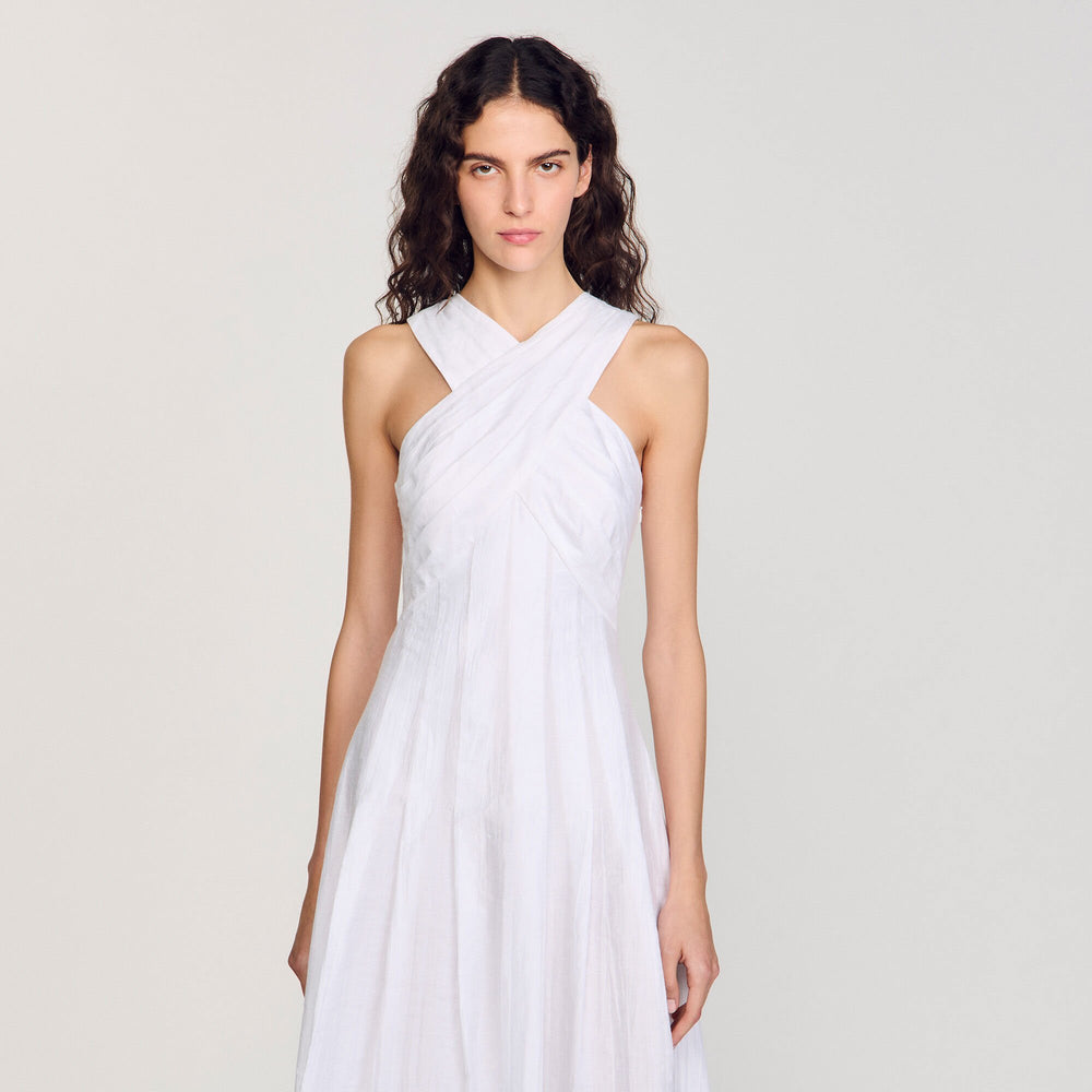 Wrap maxi dress White Sandro Women