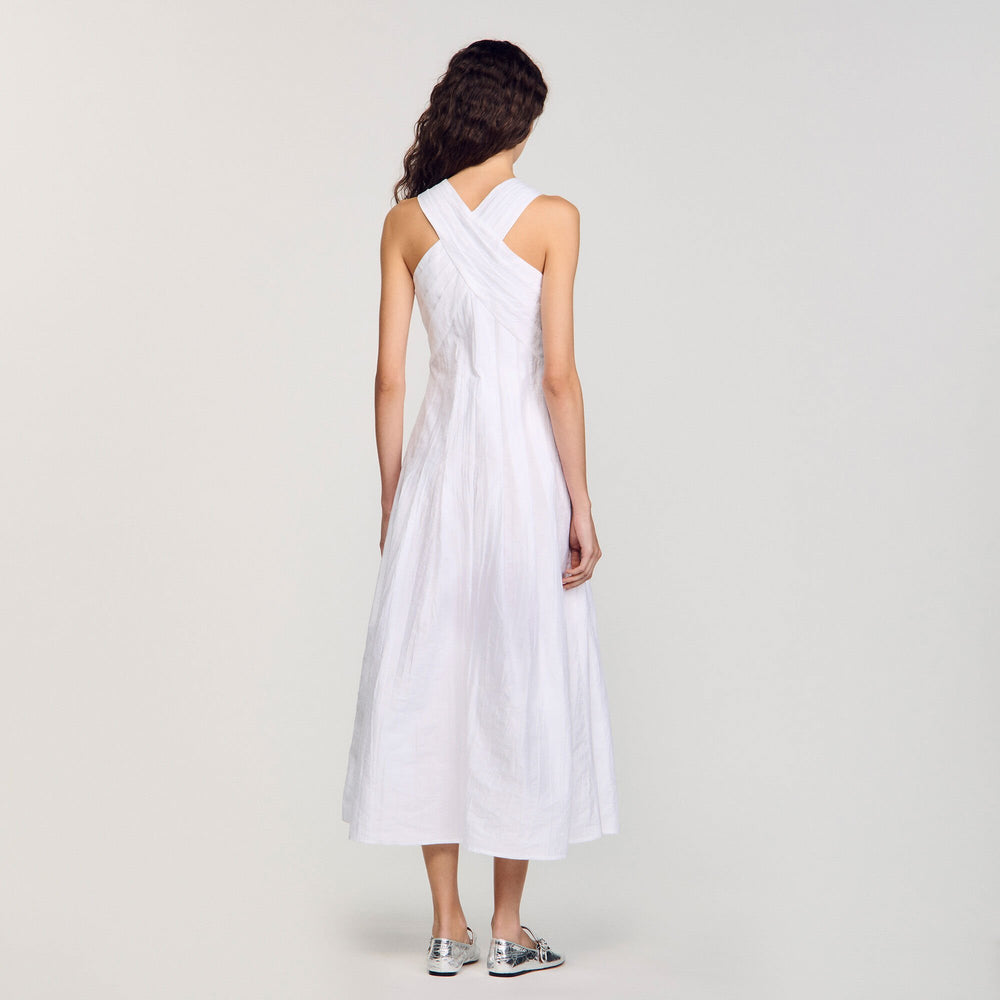 Wrap maxi dress White Sandro Women