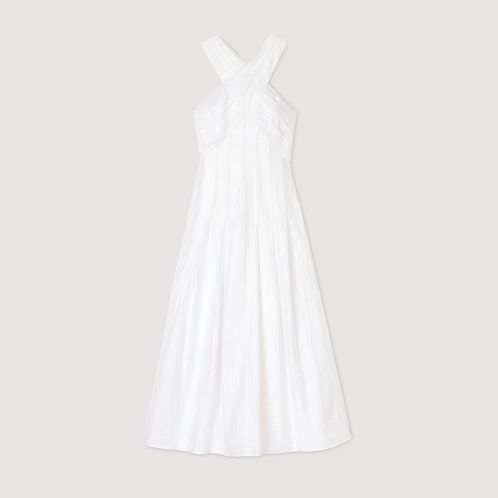 Wrap maxi dress White Sandro Women