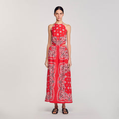 Bandana-print maxi dress Red / White Sandro Women
