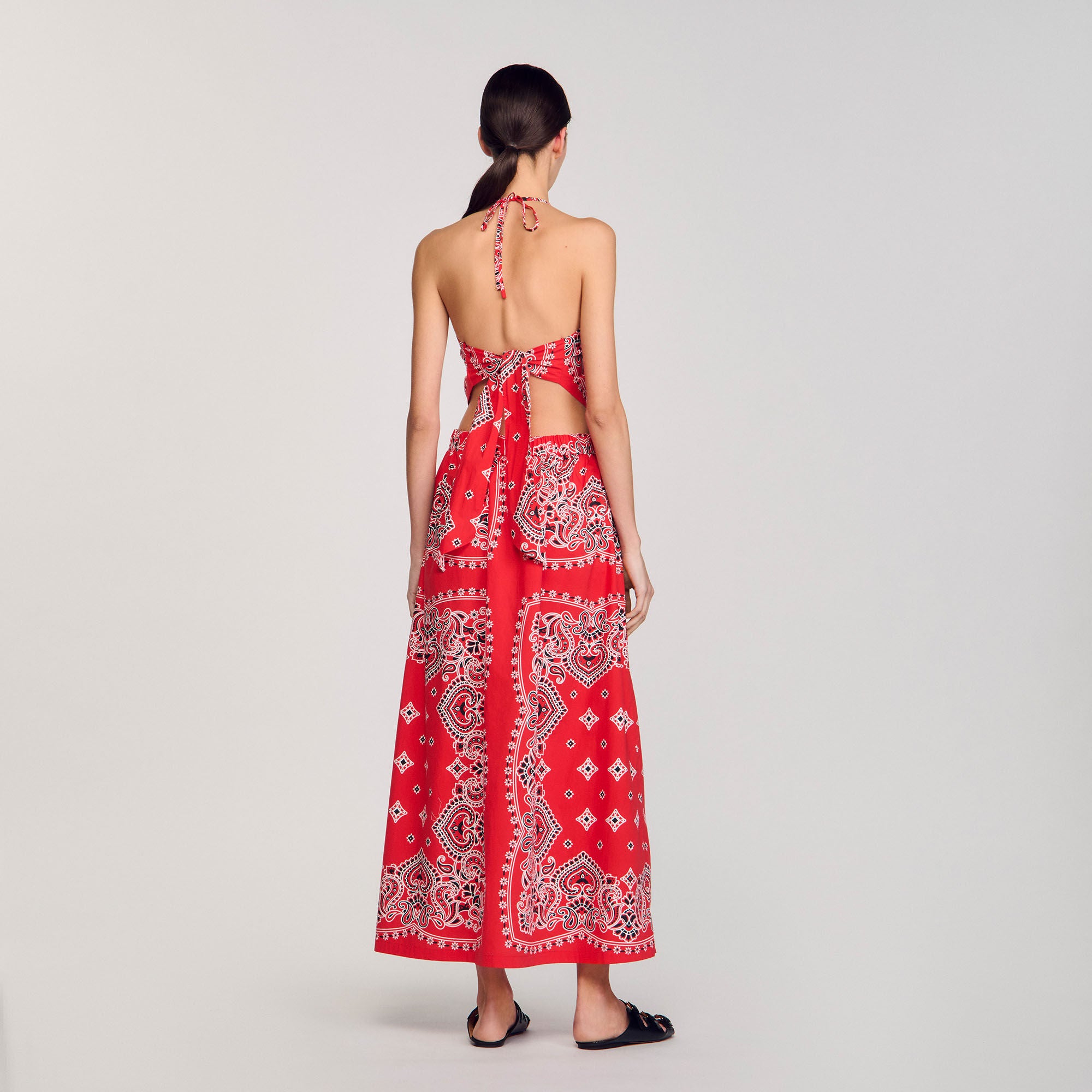 Bandana-print maxi dress Red / White Sandro Women