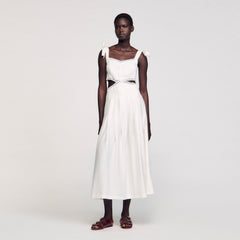 Lace trim maxi dress White Sandro Women
