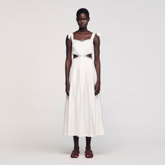 Lace trim maxi dress White Sandro Women