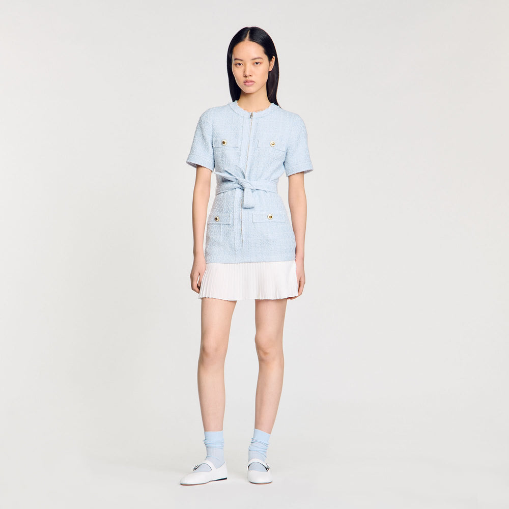 Mini tweed dress Sky Blue Sandro Women
