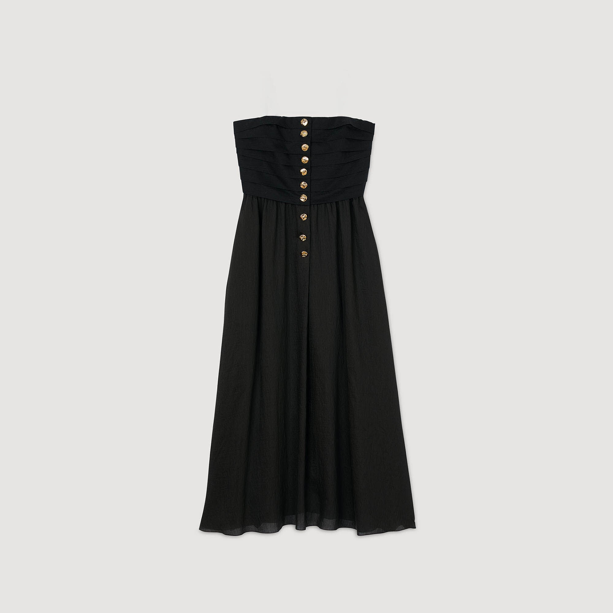 Maxi bustier dress Black Sandro Women