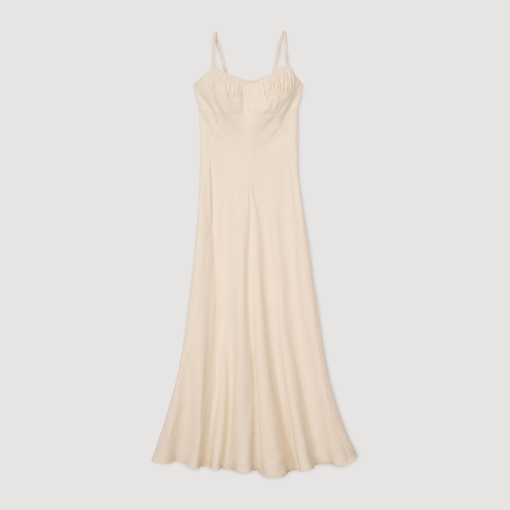 Maxi dress with straps Ecru Sandro Women