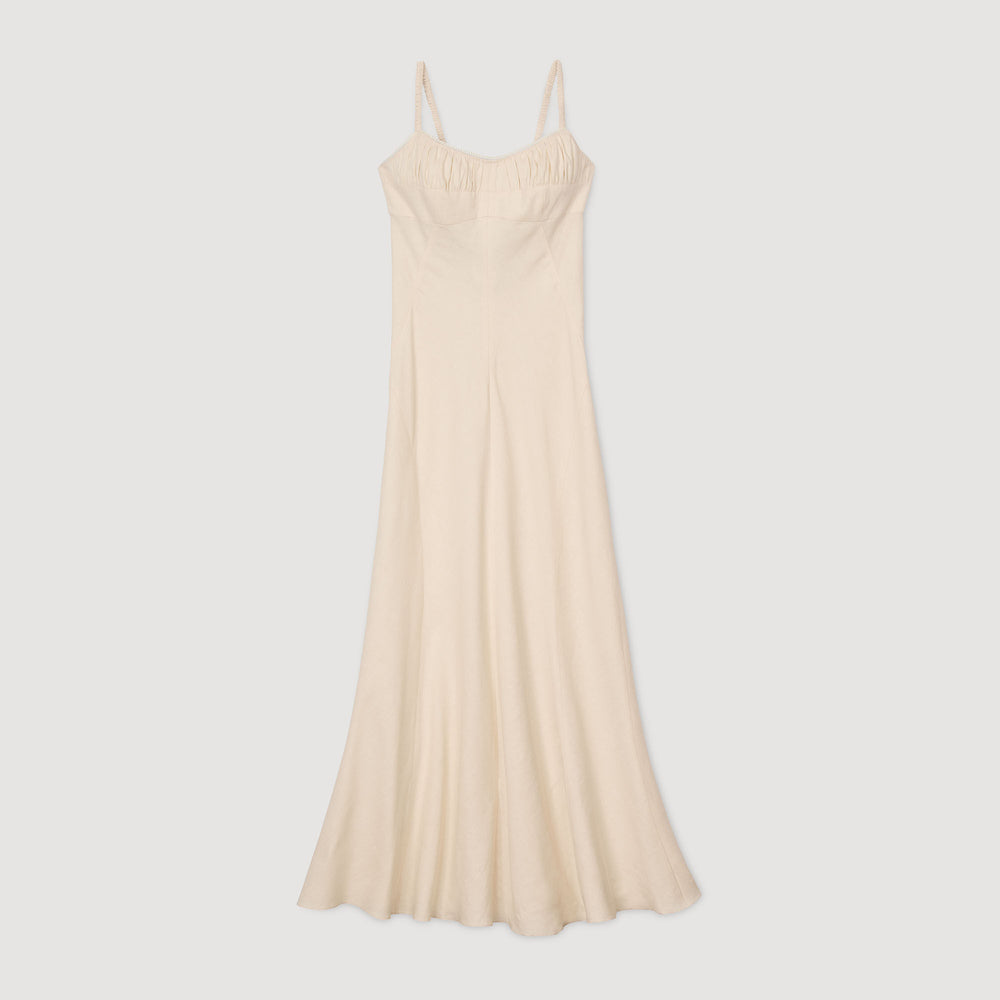 Maxi dress with straps Ecru Sandro Women