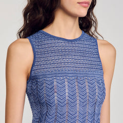 Knit midi dress Royal Blue Sandro Women