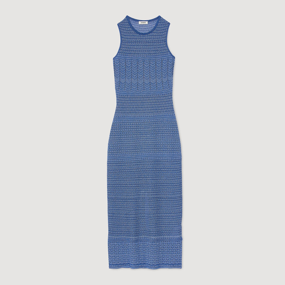 Knit midi dress Royal Blue Sandro Women