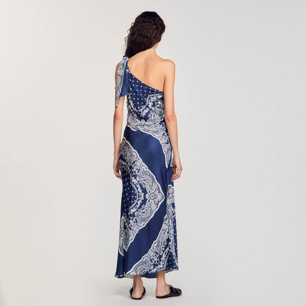 Bandana-print maxi dress Blu / White Sandro Women