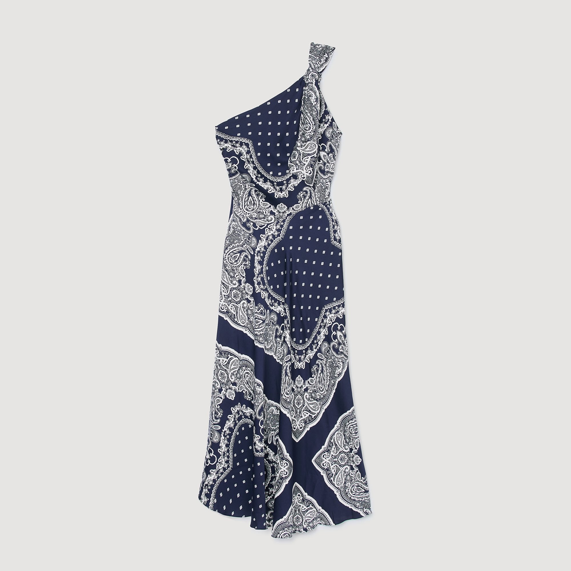 Bandana-print maxi dress Blu / White Sandro Women