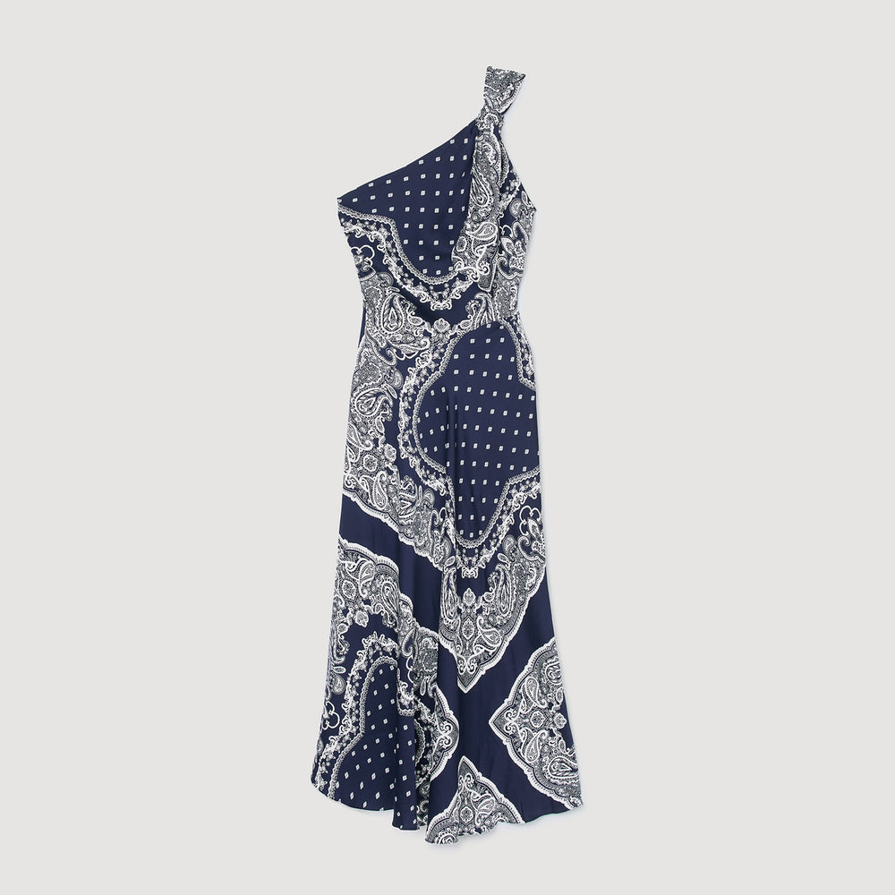 Bandana-print maxi dress Blu / White Sandro Women