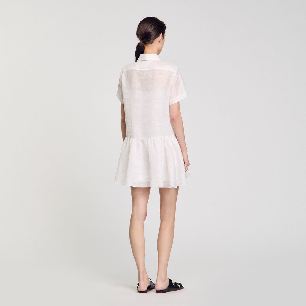 Mini dress with lace details White Sandro Women
