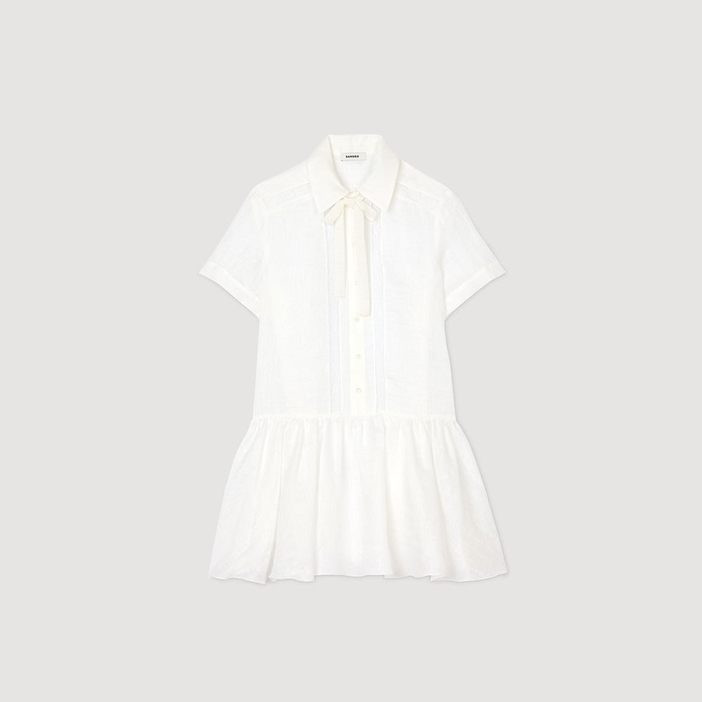 Mini dress with lace details White Sandro Women