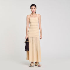 Knit maxi dress Vanilla Sandro Women