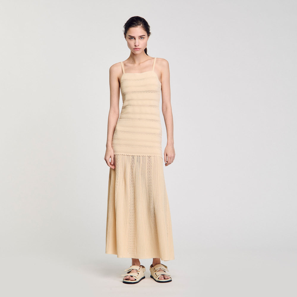 Knit maxi dress Vanilla Sandro Women
