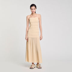 Knit maxi dress Vanilla Sandro Women