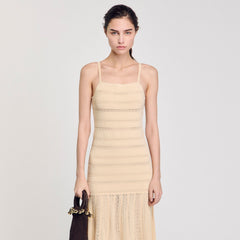 Knit maxi dress Vanilla Sandro Women