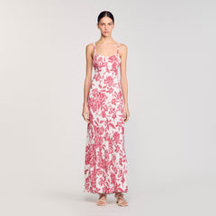 Floral print maxi dress White / Red Sandro Women