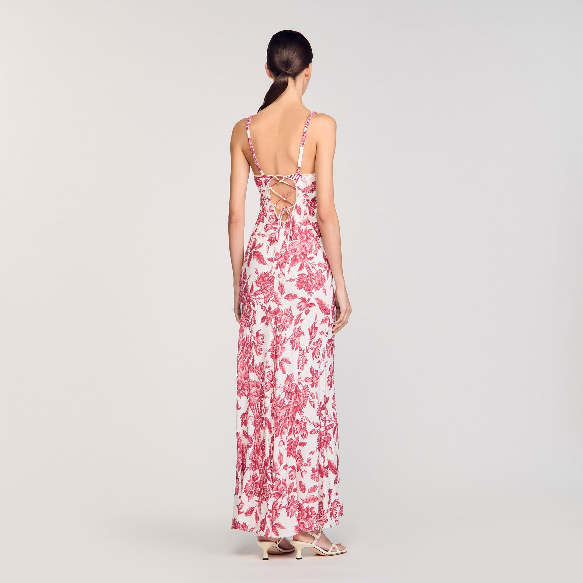 Floral print maxi dress White / Red Sandro Women