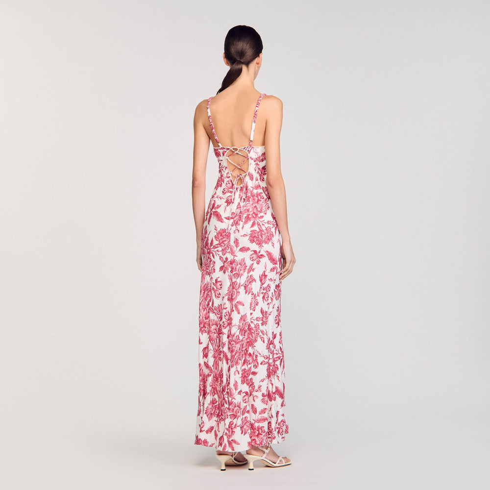 Floral print maxi dress White / Red Sandro Women