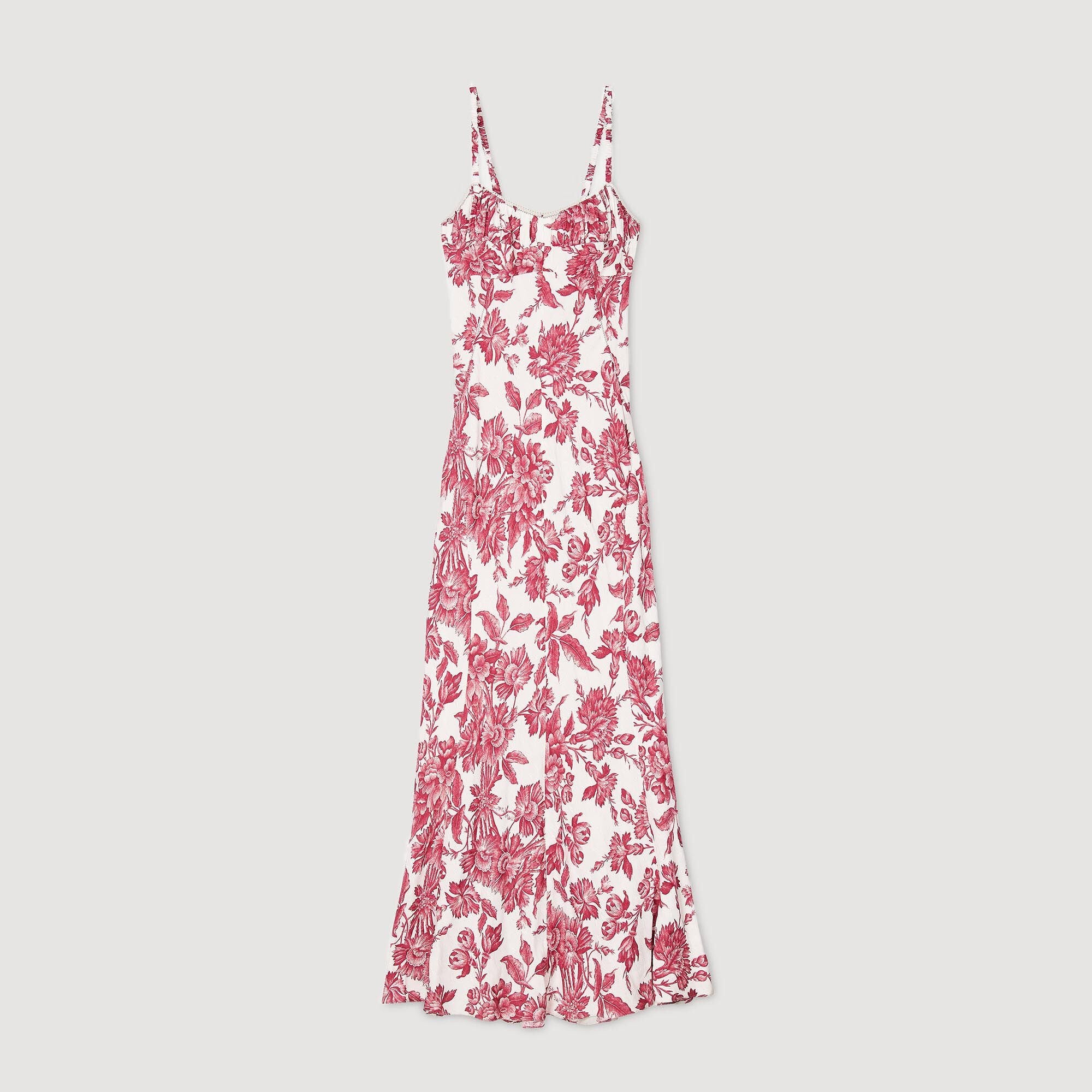 Floral print maxi dress White / Red Sandro Women
