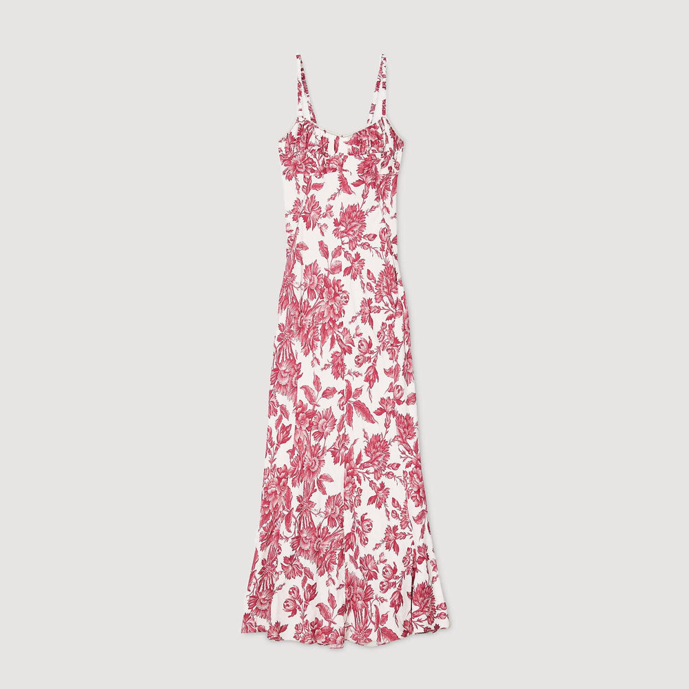 Floral print maxi dress White / Red Sandro Women