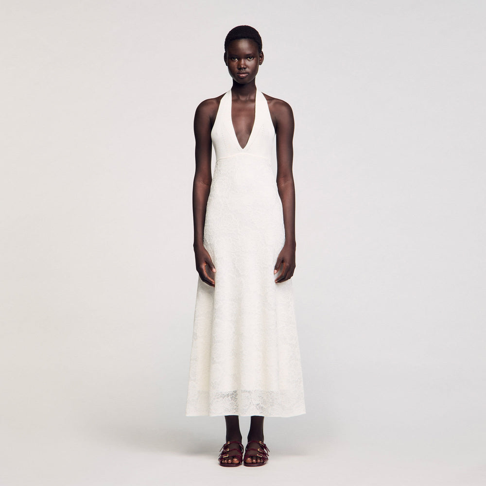 Maxi knit dress White Sandro Women