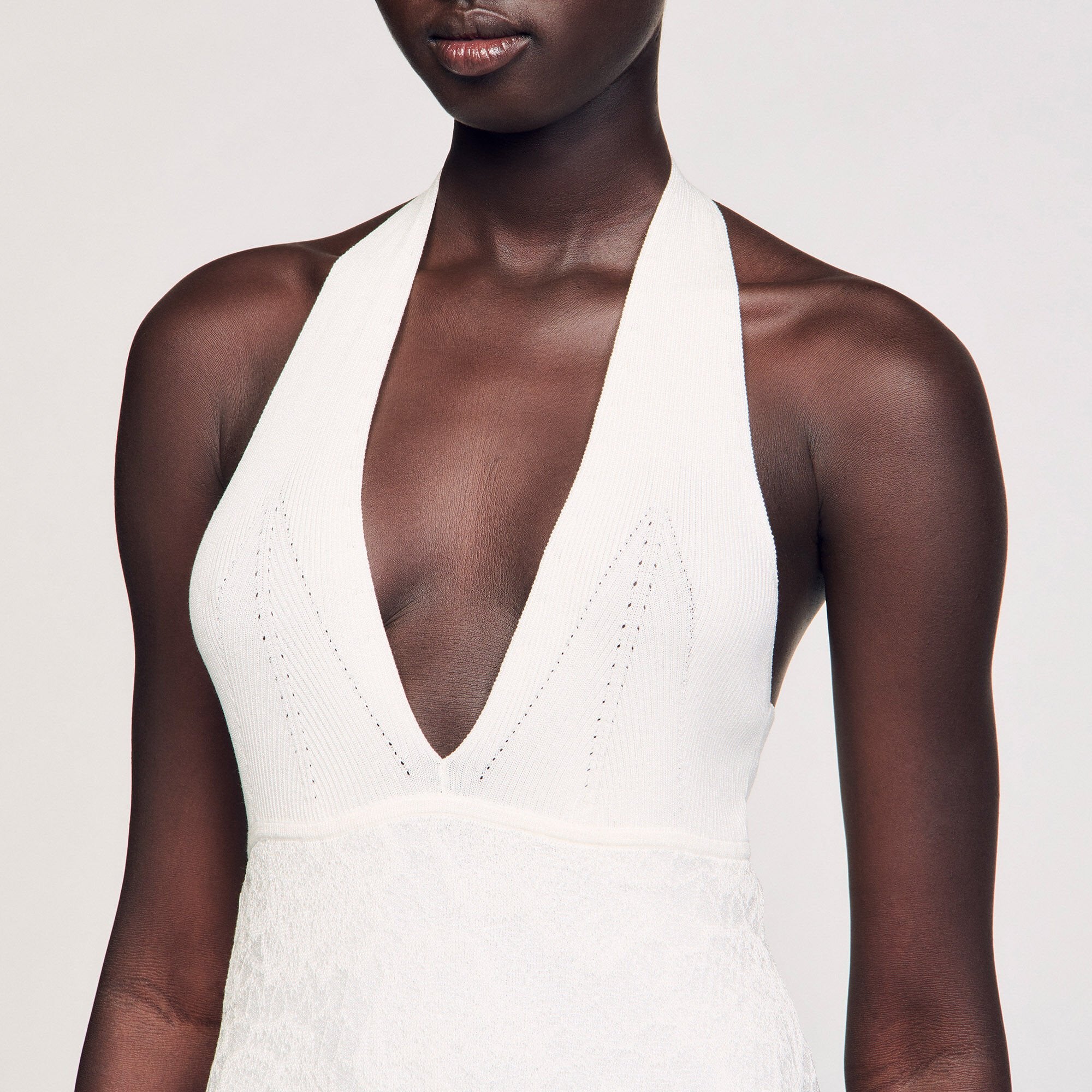 Maxi knit dress White Sandro Women