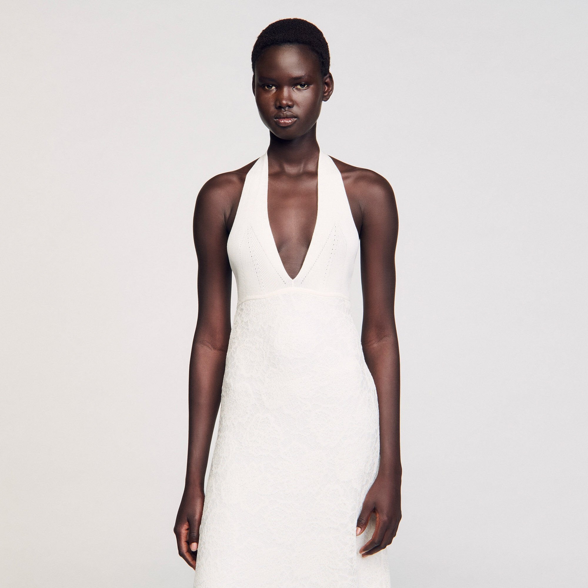 Maxi knit dress White Sandro Women