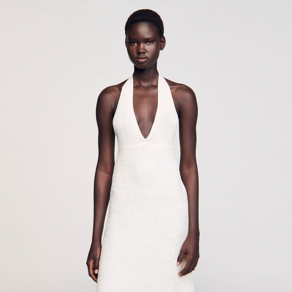 Maxi knit dress White Sandro Women