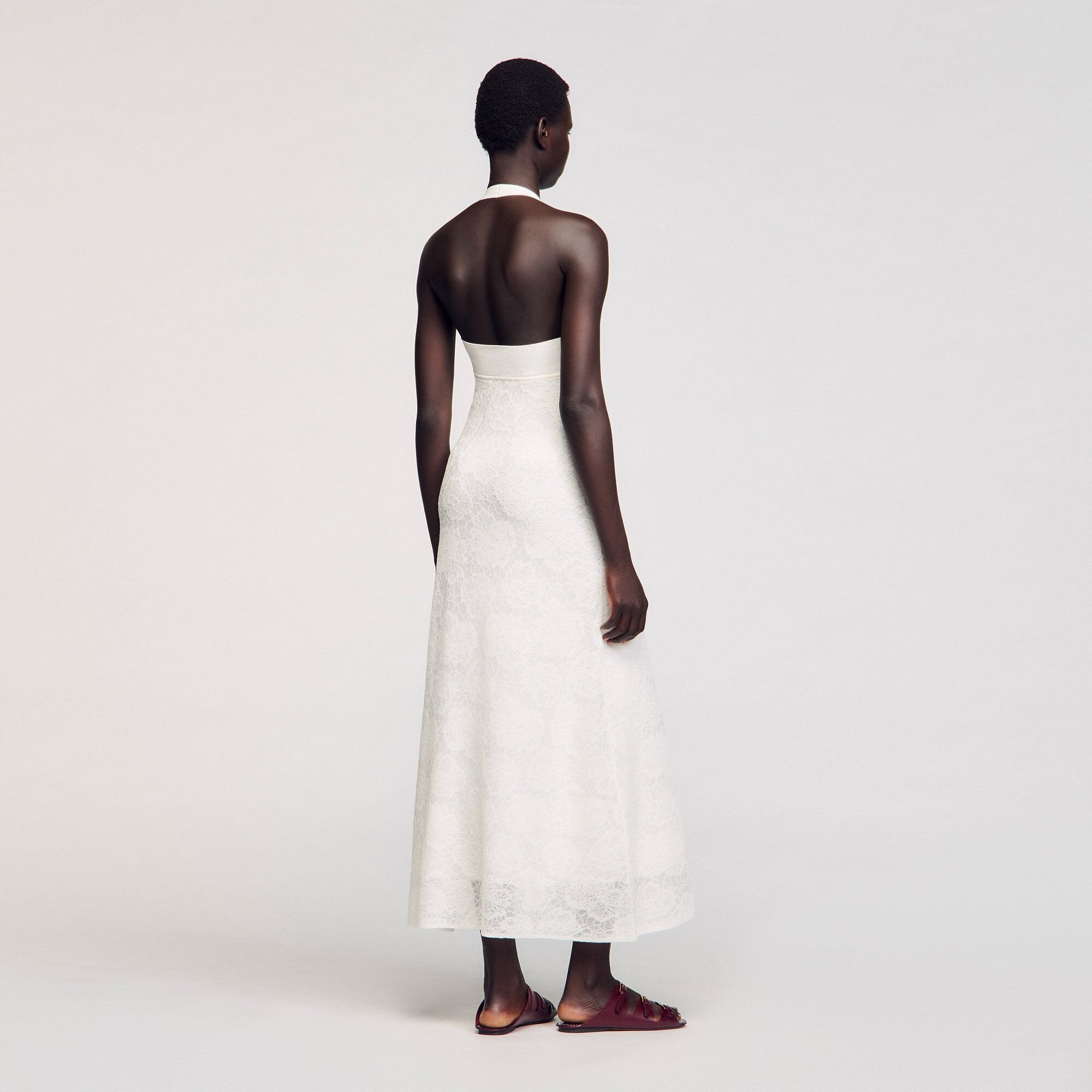 Maxi knit dress White Sandro Women