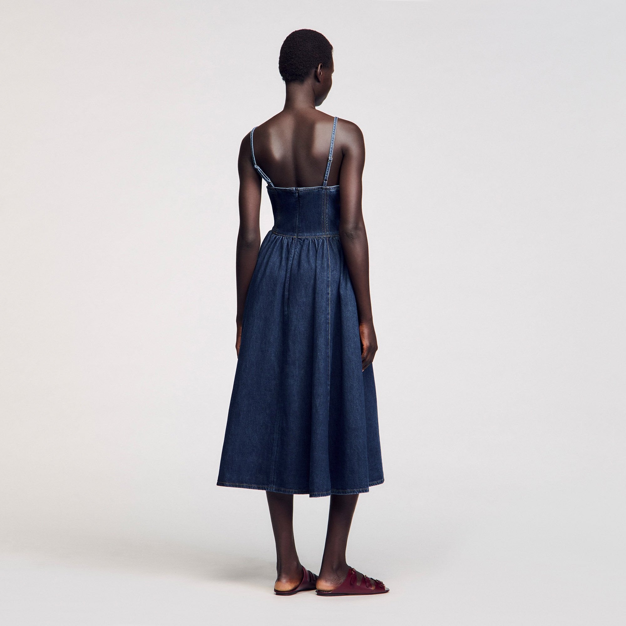 Midi denim dress Blue Jean Sandro Women